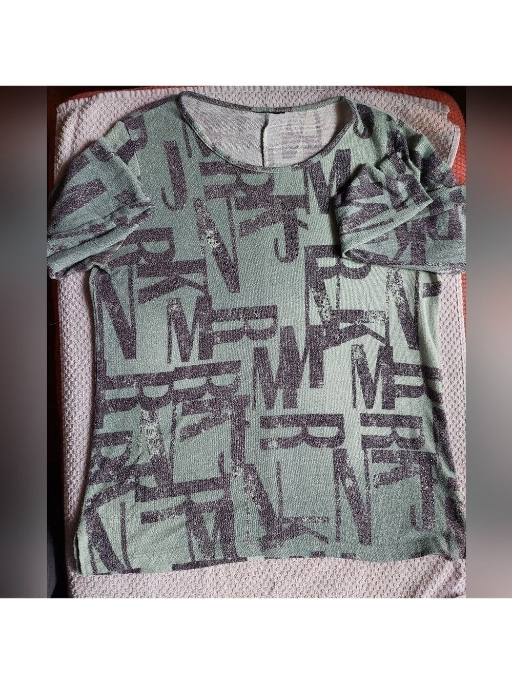 Sapphire Graffiti Long Sleeve Pullover Top
